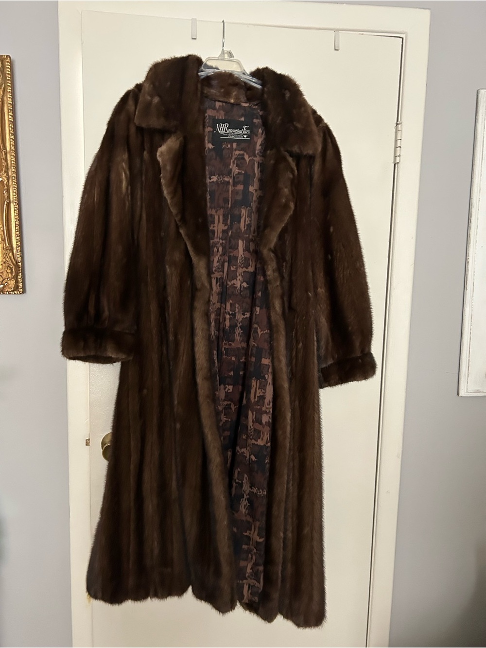 Brown ranch mink coat